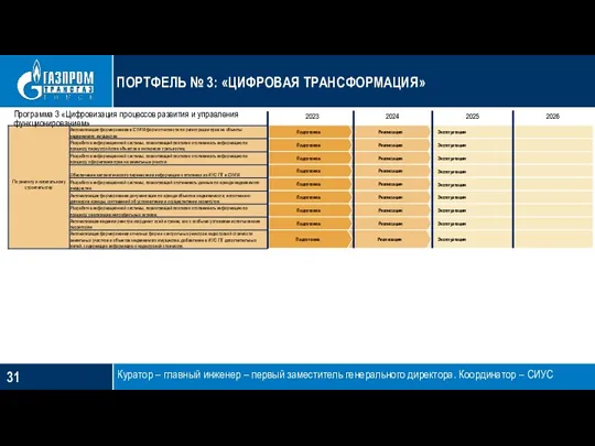 Программа 3 «Цифровизация процессов развития и управления функционированием» ПОРТФЕЛЬ №