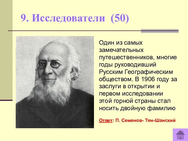 9. Исследователи (50) Один из самых замечательных путешественников, многие годы