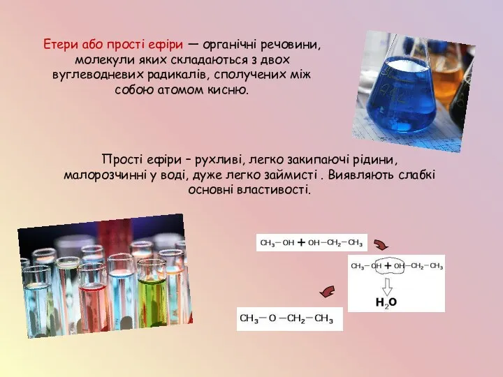 Етери або прості ефіри — органічні речовини, молекули яких складаються