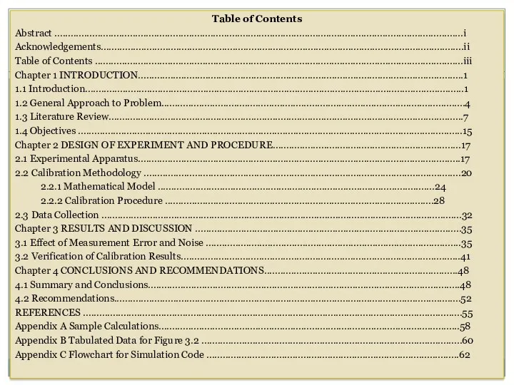 Table of Contents Abstract ........................................................................................................................................................i Acknowledgements.......................................................................................................................................ii Table of Contents .........................................................................................................................................iii