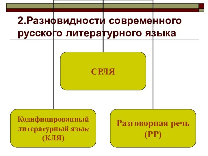 2.Разновидности современного русского литературного языка