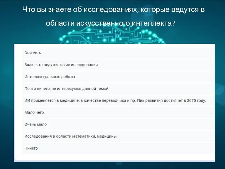 Что вы знаете об исследованиях, которые ведутся в области искусственного интеллекта?