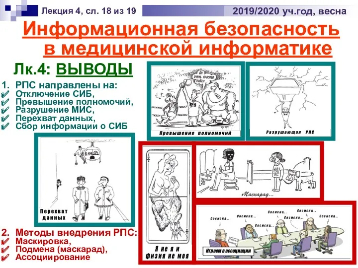 Информационная безопасность в медицинской информатике Лекция 4, сл. 18 из