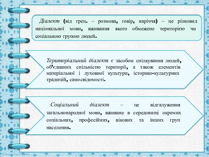 Діалект (від грец. ‒ розмова, говір, наріччя) ‒ це різновид