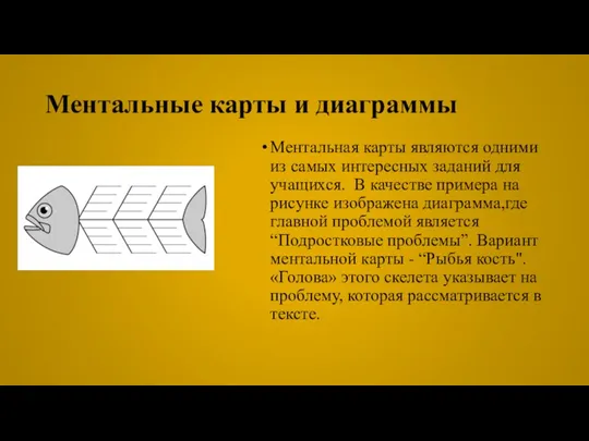 Ментальные карты и диаграммы Ментальная карты являются одними из самых интересных заданий для