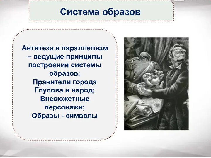 Система образов Антитеза и параллелизм – ведущие принципы построения системы