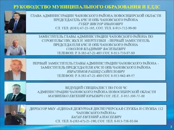 ВЕДУЩИЙ СПЕЦИАЛИСТ ПО ГО И ЧС АДМИНИСТРАЦИИ ЧАНОВСКОГО РАЙОНА НОВОСИБИРСКОЙ