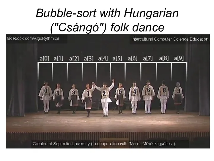 Bubble-sort with Hungarian ("Csángó") folk dance