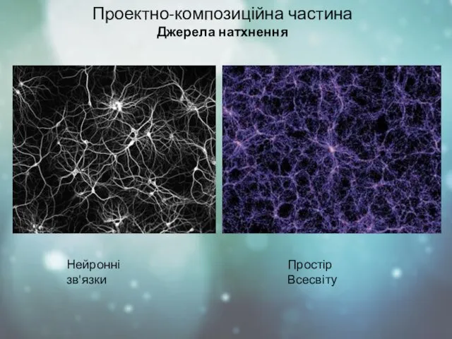 Проектно-композиційна частина Джерела натхнення Нейронні зв'язки Простір Всесвіту