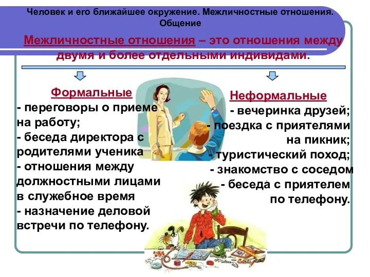 Межличностные отношения – это отношения между двумя и более отдельными