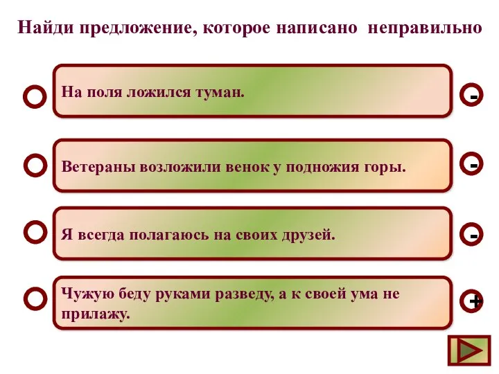 Найди предложение, которое написано неправильно Чужую беду руками разведу, а к своей ума