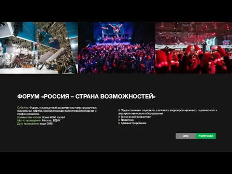ФОРУМ «РОССИЯ – СТРАНА ВОЗМОЖНОСТЕЙ» Событие: Форум, посвященный развитию системы