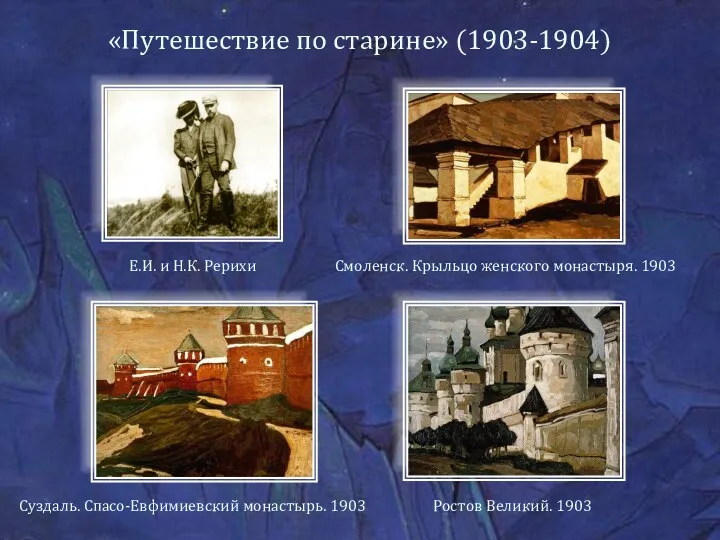 «Путешествие по старине» (1903-1904) Суздаль. Спасо-Евфимиевский монастырь. 1903 Ростов Великий.