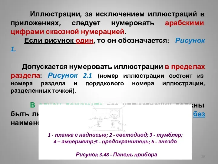 Иллюстрации, за исключением иллюстраций в приложениях, следует нумеровать арабскими цифрами