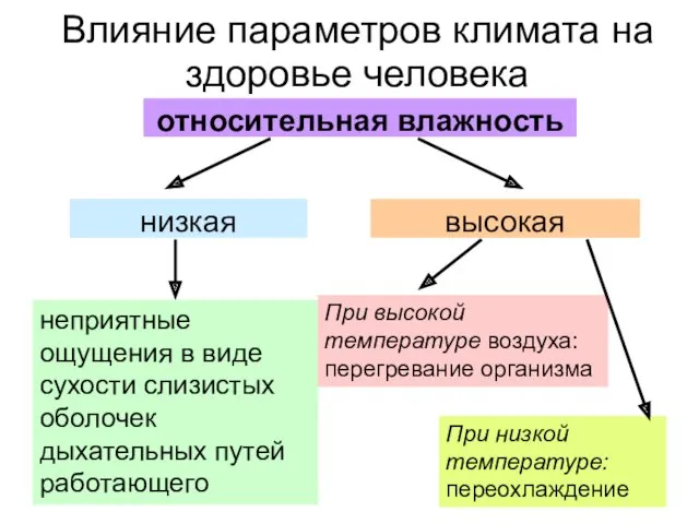 Влияние параметров климата на здоровье человека