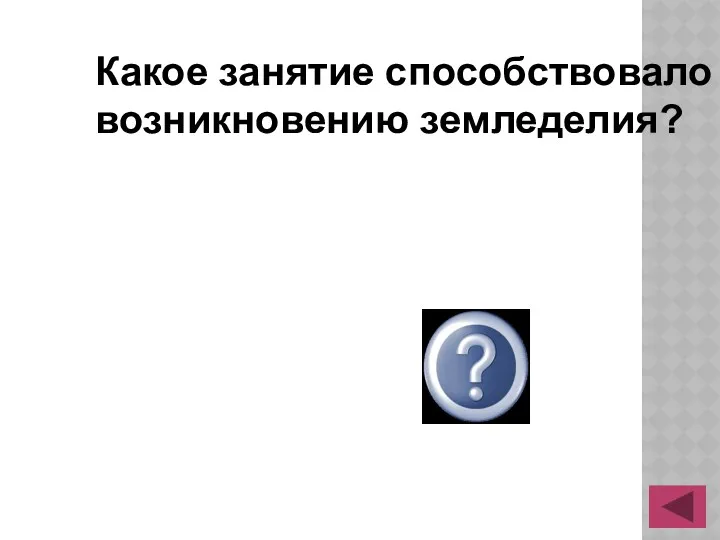 Какое занятие способствовало возникновению земледелия? Собира тельство