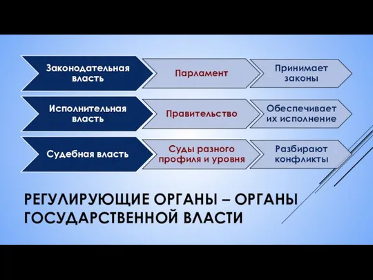 РЕГУЛИРУЮЩИЕ ОРГАНЫ – ОРГАНЫ ГОСУДАРСТВЕННОЙ ВЛАСТИ