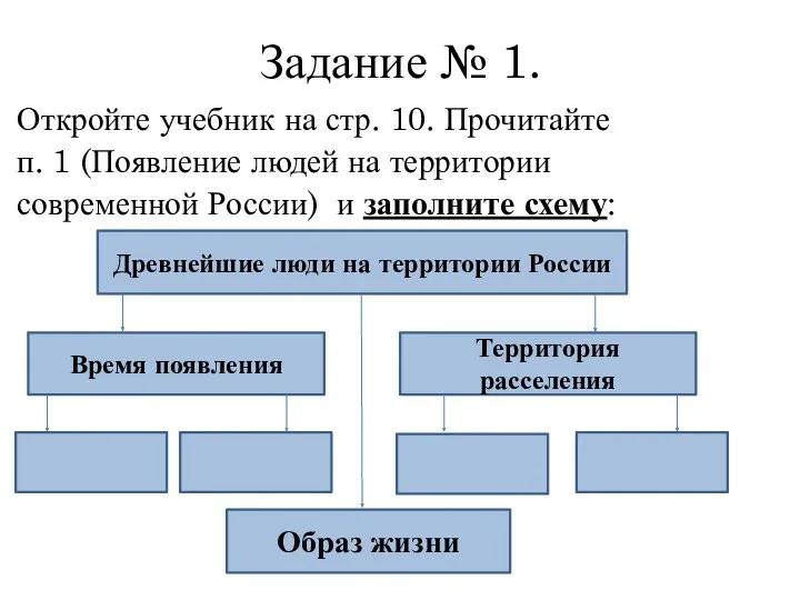 Задание № 1. Откройте учебник на стр. 10. Прочитайте п.