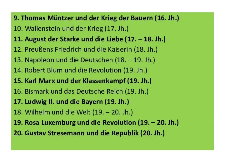 9. Thomas Müntzer und der Krieg der Bauern (16. Jh.)