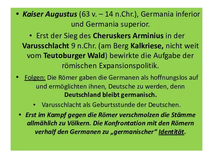 Kaiser Augustus (63 v. – 14 n.Chr.), Germania inferior und