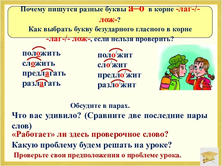 Что вас удивило? (Сравните две последние пары слов) Проверьте свои