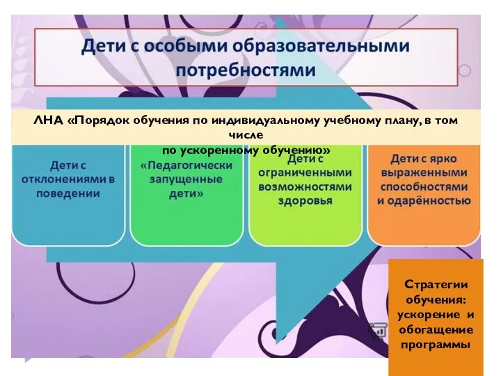 Стратегии обучения: ускорение и обогащение программы ЛНА «Порядок обучения по