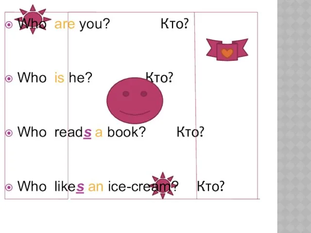 Who are you? Кто? Who is he? Кто? Who reads