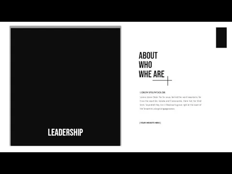 LEADERSHIP ABOUT WHO WHE ARE [ YOUR WEBSITE HERE ]