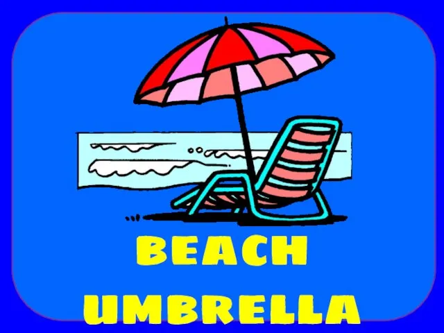 beach umbrella & deckchair