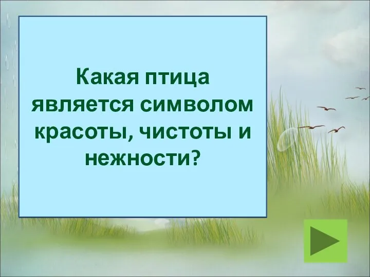 Какая птица является символом красоты, чистоты и нежности?