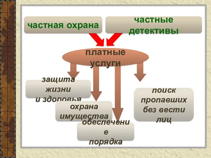 частная охрана частные детективы платные услуги защита жизни и здоровья