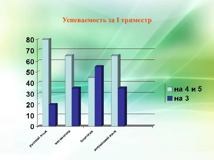 Успеваемость за I триместр