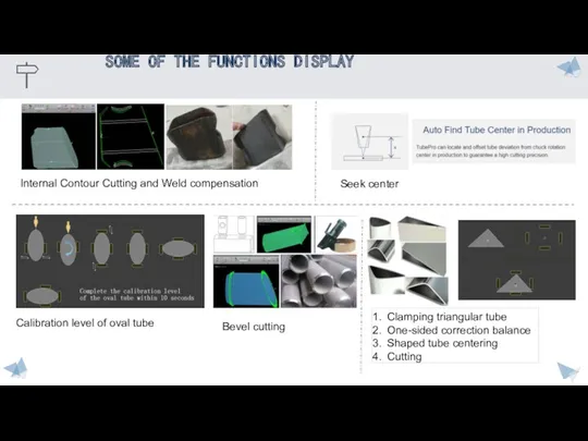 Internal Contour Cutting and Weld compensation Seek center Calibration level