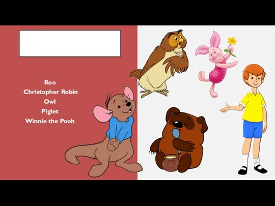 Roo Christopher Robin Owl Piglet Winnie the Pooh