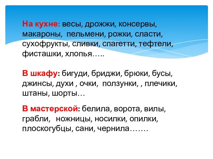 На кухне: весы, дрожжи, консервы, макароны, пельмени, рожки, сласти, сухофрукты,