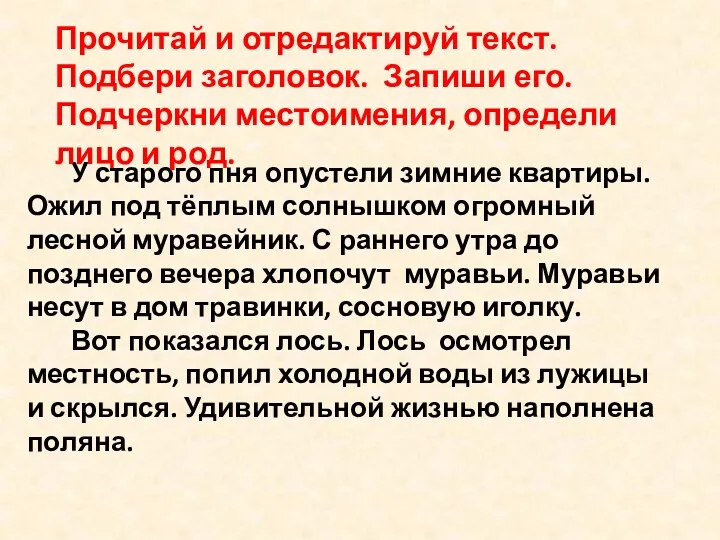 У старого пня опустели зимние квартиры. Ожил под тёплым солнышком