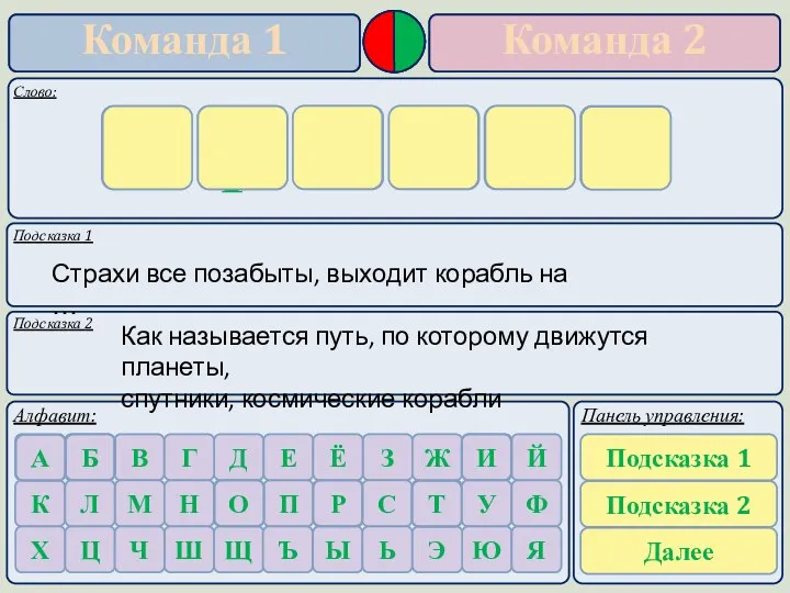 Подсказка 1 Подсказка 2 Страхи все позабыты, выходит корабль на