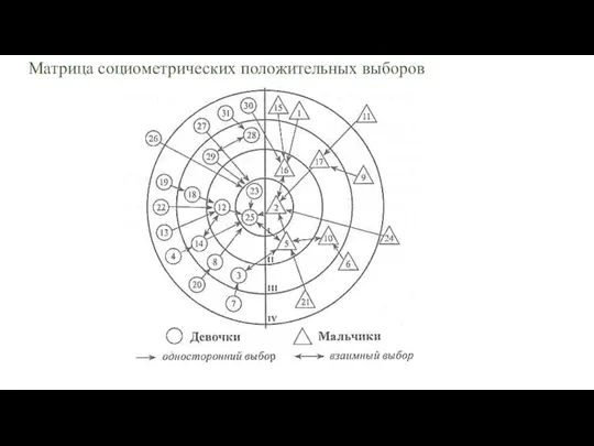 Матрица социометрических положительных выборов