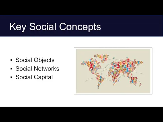 Key Social Concepts Social Objects Social Networks Social Capital