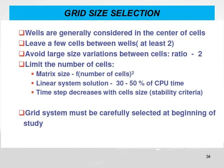 GRID SIZE SELECTION