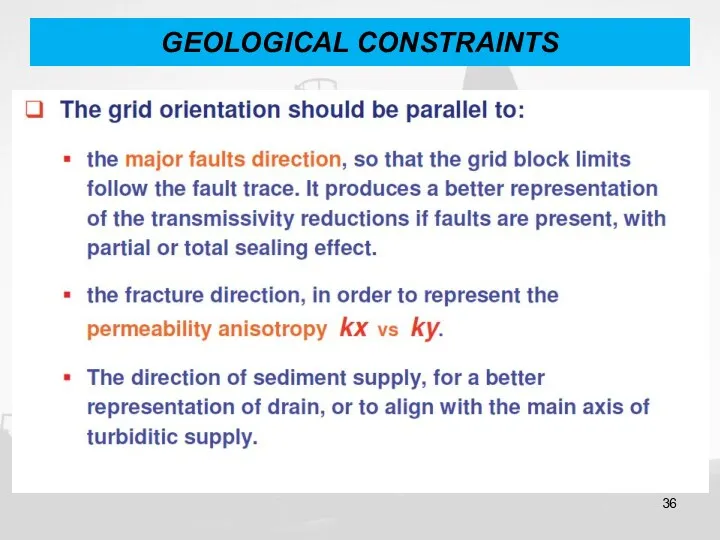 GEOLOGICAL CONSTRAINTS