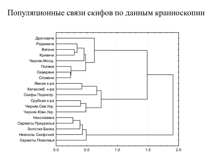 Популяционные связи скифов по данным краниоскопии