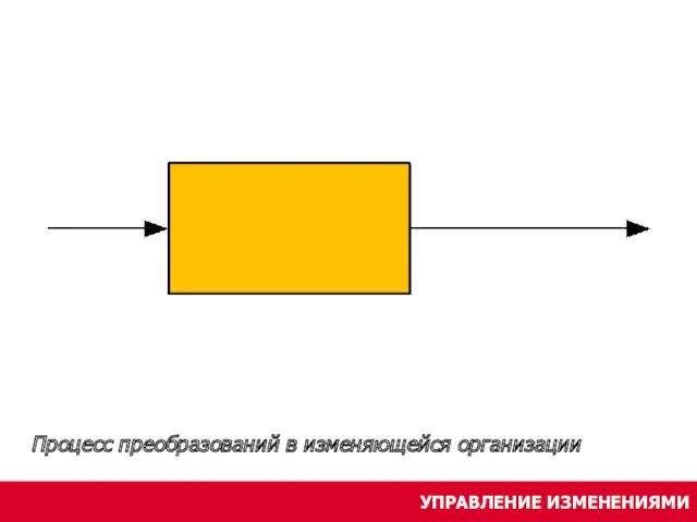 УПРАВЛЕНИЕ ИЗМЕНЕНИЯМИ Процесс преобразований в изменяющейся организации