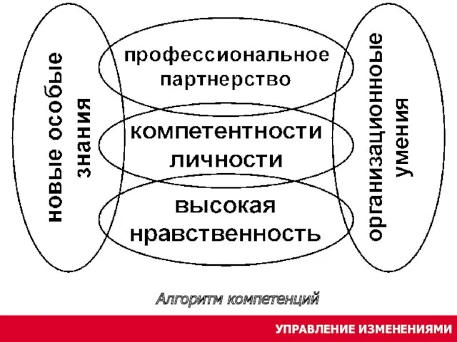 УПРАВЛЕНИЕ ИЗМЕНЕНИЯМИ Алгоритм компетенций