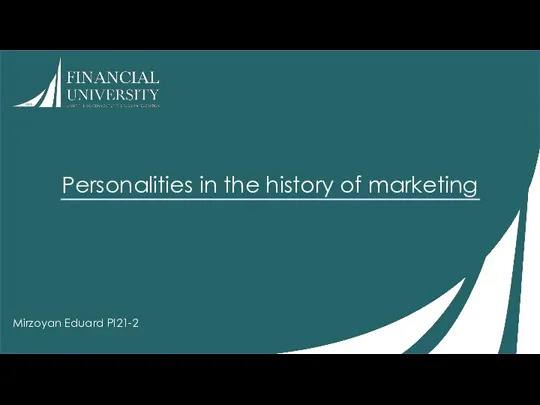Personalities in the history of marketing