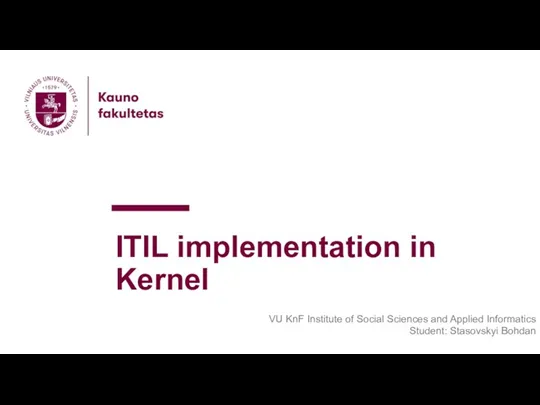ITIL implementation in Kernel