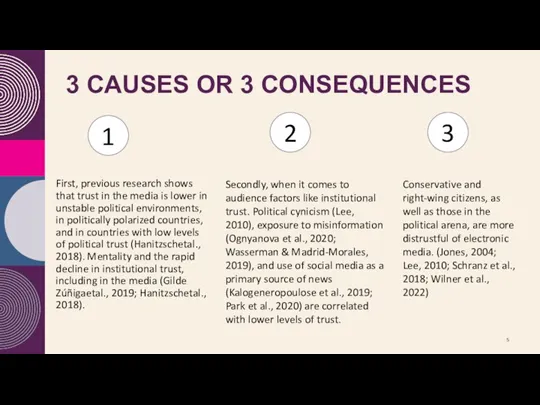 3 CAUSES OR 3 CONSEQUENCES Secondly, when it comes to