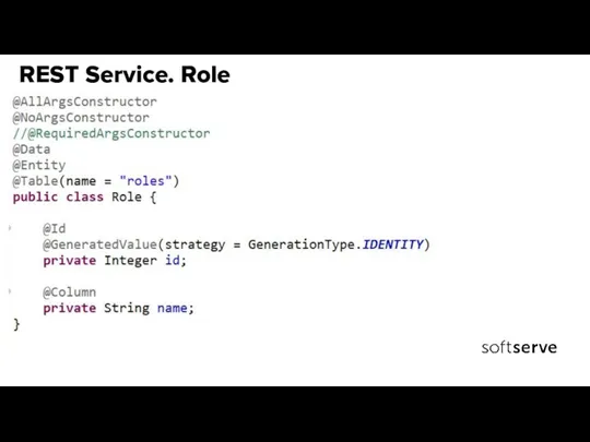 REST Service. Role