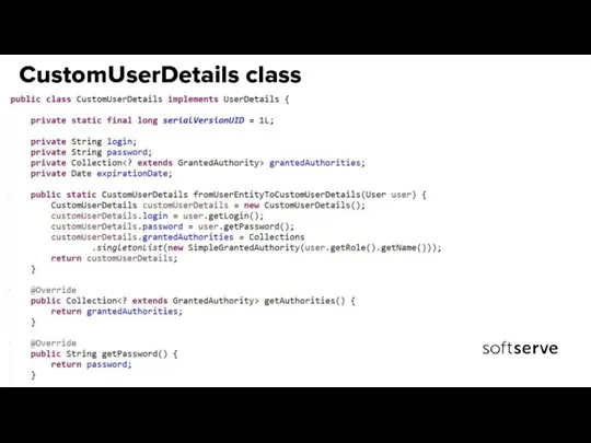 CustomUserDetails class