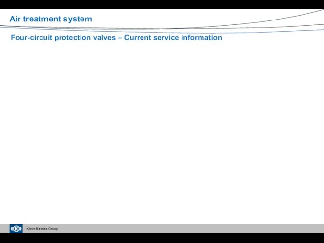 Four-circuit protection valves – Current service information Air treatment system